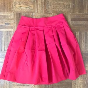Red Pleated Skirt with pockets from Ann Taylor